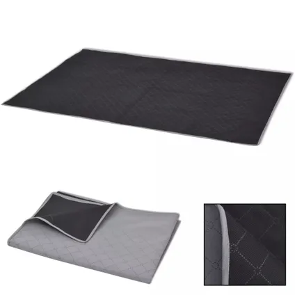 VidaXL Picknickkleed 100x150cm grijs en zwart