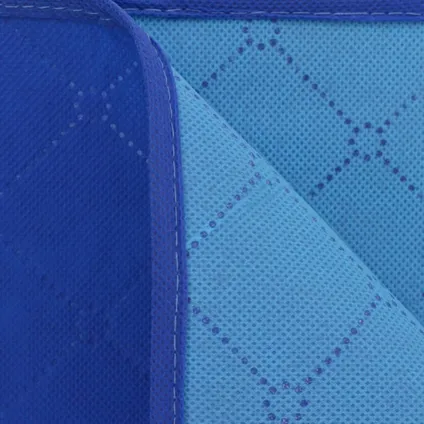 vidaXL Couverture de pique-nique Bleu et bleu clair 100 x 150 cm 4