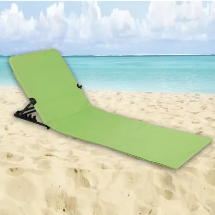 HI strandstoel/mat opvouwbaar groen 2