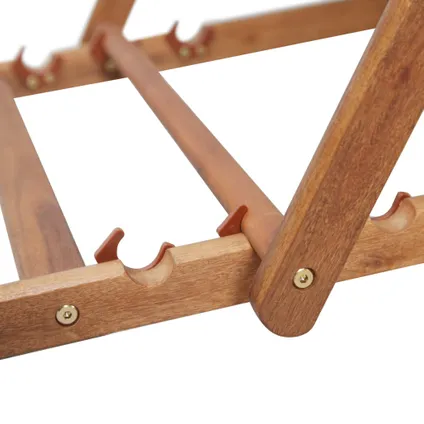 vidaXL Strandstoel inklapbaar stof en houten frame meerkleurig 9