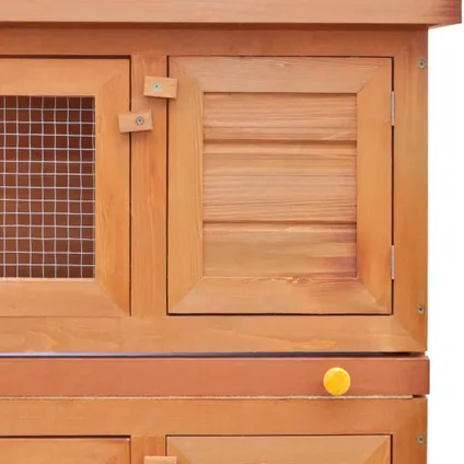 VidaXL konijnenhok voor buiten met 4 deuren hout 5