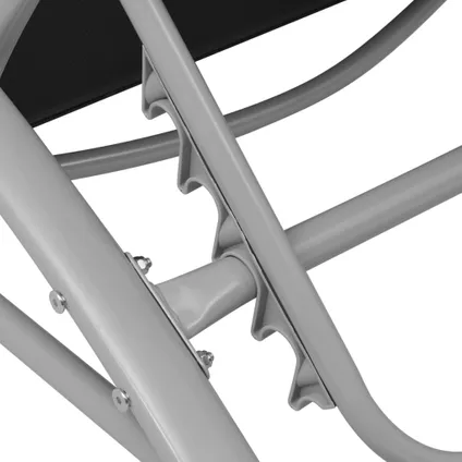 vidaXL Chaises longues avec table Aluminium Noir 6