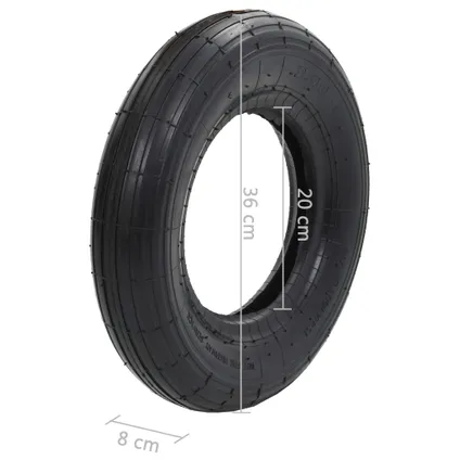 VidaXL kruiwagenband 3.50-8 4PR rubber 10
