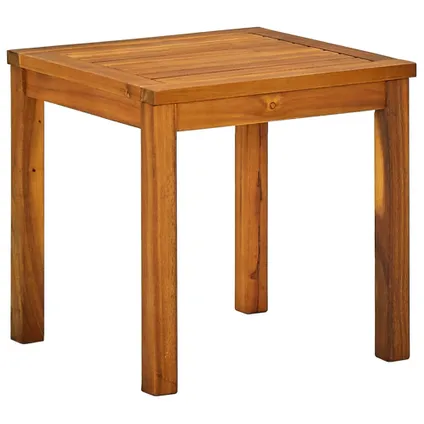 vidaXL Chaise longue avec table Bois d'acacia solide et textilène 6