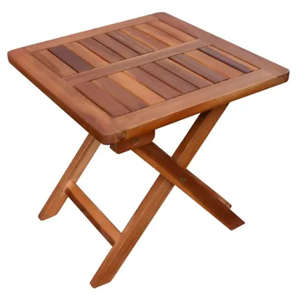 vidaXL Chaise longue avec table Bois d'acacia solide 8