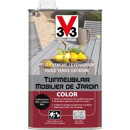 V33 olie tuinmeubilair Color zwart carbon 1L 4