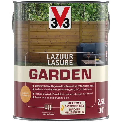 Lasure V33 Garden chêne clair 2,5L 3