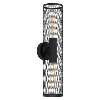 EGLO wandlamp Redcliffe zwart 2xE27 40W