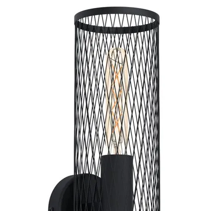 EGLO wandlamp Redcliffe zwart 2xE27 40W 4