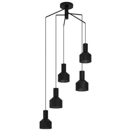 EGLO hanglamp Casibare zwart 5xE27 40W