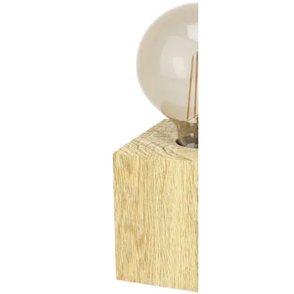 EGLO tafellamp Prestwick 2 hout E27 2