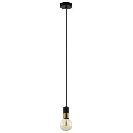 EGLO hanglamp Calari zwart messing ⌀4,5cm E27