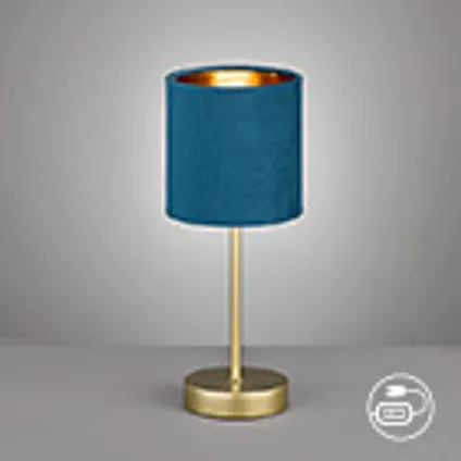 Fischer & Honsel tafellamp Aura donkerblauw ⌀xxcm E14 25W 2