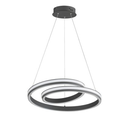Fischer & Honsel hanglamp Spiral led grijs 56W