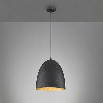 Fischer & Honsel hanglamp Mylon zwart ⌀30cm E27 40W 2