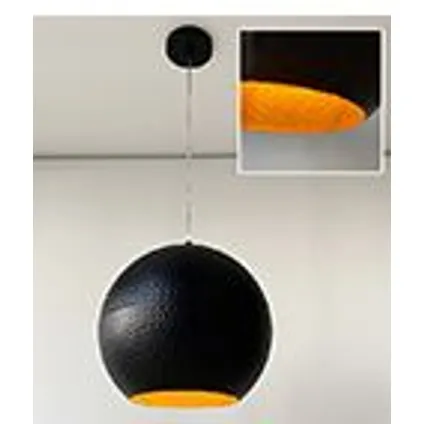 Fischer & Honsel hanglamp Mylon zwart ⌀30cm E27 40W 4