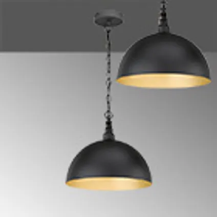 Fischer & Honsel hanglamp Leitung zwart ⌀35cm E27 60W 4