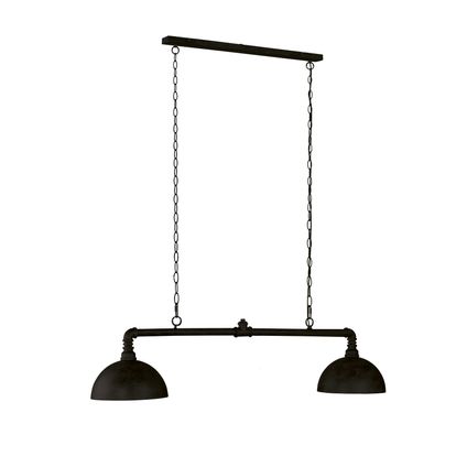 Fischer & Honsel hanglamp Leitung zwart 2xE27 60W