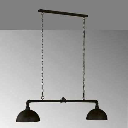 Fischer & Honsel hanglamp Leitung zwart 2xE27 60W 2