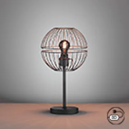 Fischer & Honsel tafellamp Drops zwart ⌀25cm E27 40W 2
