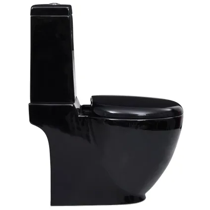 VidaXL duoblok toilet 39x66x84cm rond zwart 5