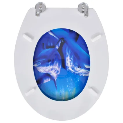 VidaXL toiletbril MDF dolfijn blauw 5