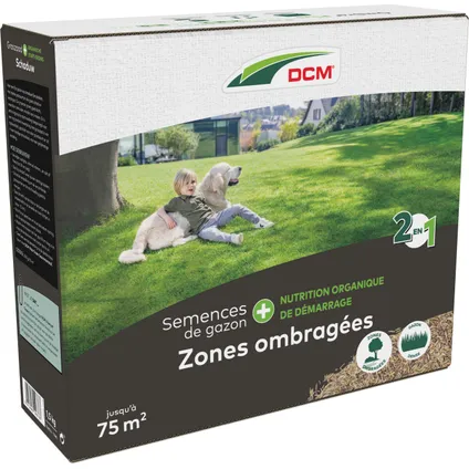 Semences de gazon DCM Plus Zones ombragées DCM 1,5kg
 2