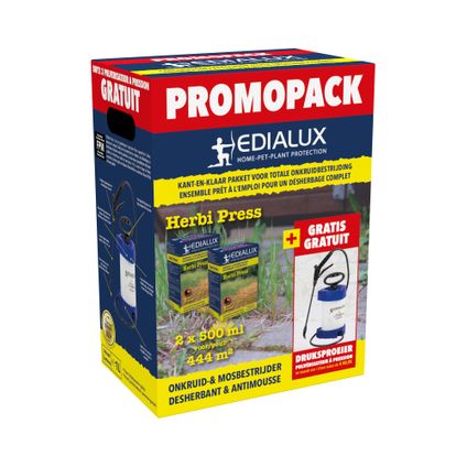 Edialux totaalherbicide Herbi-Press HERTH05 + ONYX3 2x550ml