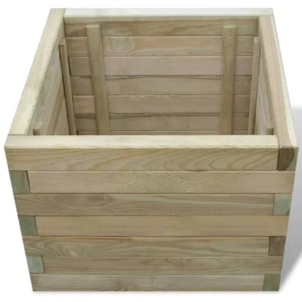vidaXL Plantenbak verhoogd vierkant 50x50x40 cm hout 2