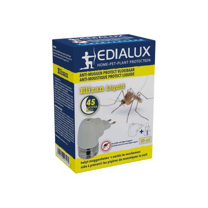 Edialux anti-muggen Protect verdamper - 30ml - voor 45 nachten