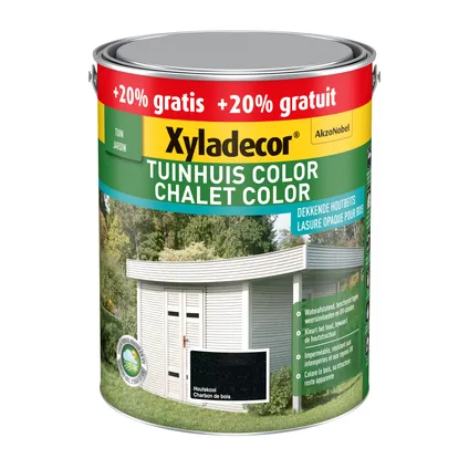 Xyladecor tuinhuisbeits Color houtskool mat 2,5L + 500ml 2