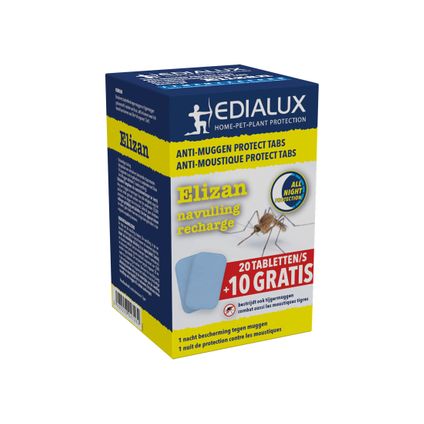 Tablettes anti-moustiques Edialux recharge Elizan - 30 pièces