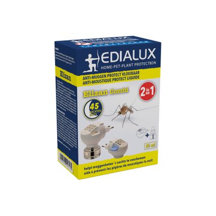 Edialux anti-muggen elektrische verdamper Elizan - incl. navulling - 45 nachten