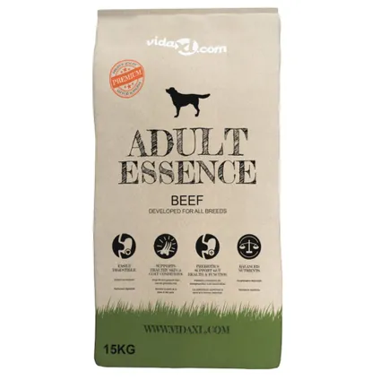 VidaXL Premium hondenvoer droog Adult Essence Beef 15kg 4