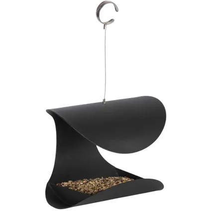 Esschert Design vogelvoederbak hangend zwart L 23,2x19,8x18,8cm 2
