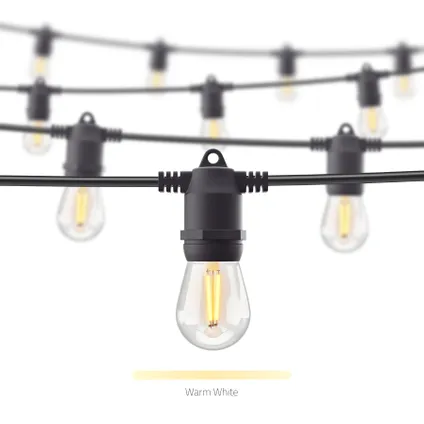Guirlande lumineuse LED intelligente Hombli noir 5m E27 7W 13