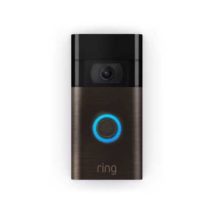 Ring video deurbel - draadloos - WiFi - 1080p HD-video - brons