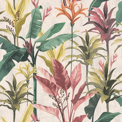 Papier peint intissé Decomode Vintage botanique sable 2