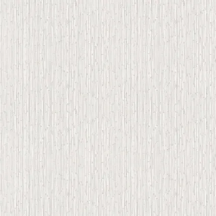 Papier peint intissé Decomode bambou blanc/gris 2
