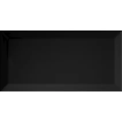Carrelage Metro - Céramique - Brillant - noir - 7,5x15cm - Contenu de l'emballage 0,68m²