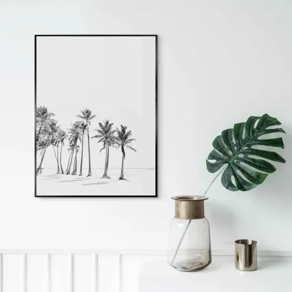 Schilderij Palmboom zwart-wit 30x40cm                                                                                                                                                                                                                                                                                                                                                                                                                                                                                                                                                                                                                                                                                                                                                                                                                                                                                                                                                                                                                                                                                                                                                                                                                                             2