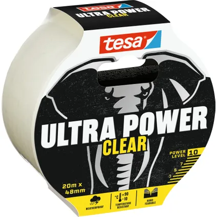 Tesa reparatietape Ultra Power Clear 20mx48mm 2