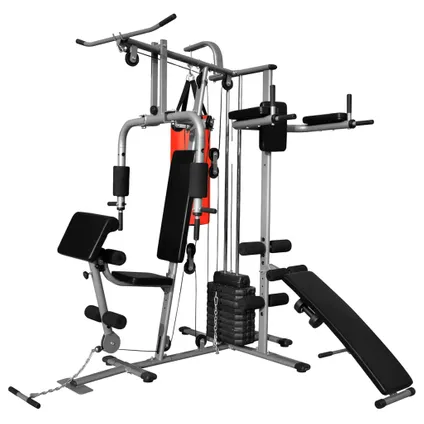 VidaXL fitnessapparaat + 1 bokszak multifunctioneel 65kg