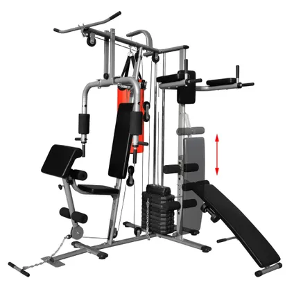VidaXL fitnessapparaat + 1 bokszak multifunctioneel 65kg 2