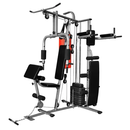 VidaXL fitnessapparaat + 1 bokszak multifunctioneel 65kg 5