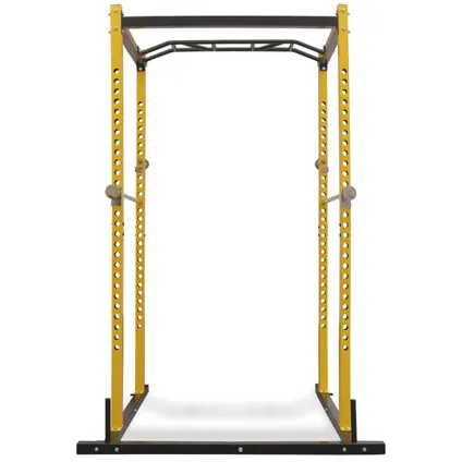 VidaXL fitnessapparaat geel-zwart 140x145x214cm  2