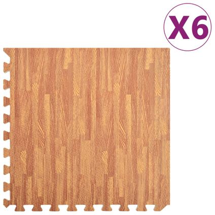 VidaXL vloermatten EVA-schuim houtnerfprint 2,16 ㎡  6 stuks