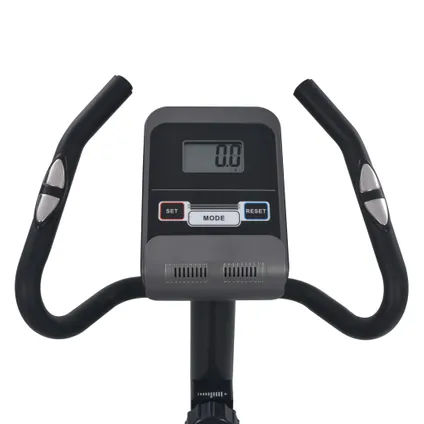 VidaXL hometrainer magnetisch + hartslagmeter zwart-grijs 6