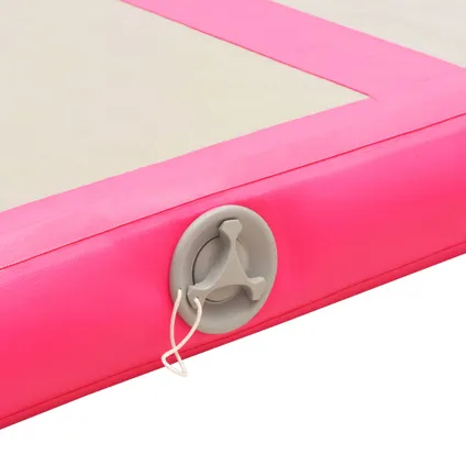 VidaXL gymnastiekmat + pomp opblaasbaar PVC roze 300x100x10cm 9