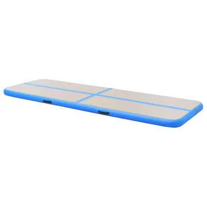 VidaXL gymnastiekmat + pomp opblaasbaar PVC blauw 300x100x10cm 6